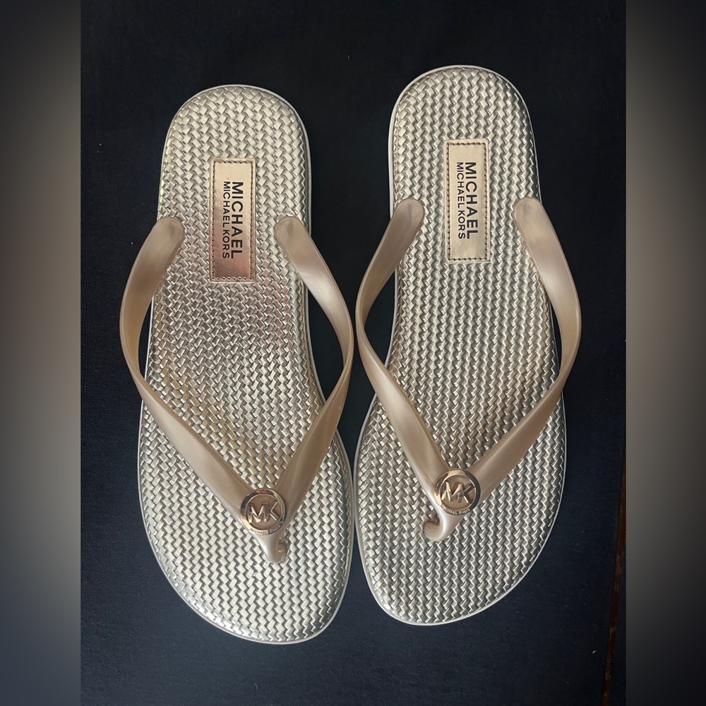Michael Kors Gold Sandals size 10 - Picture 5 of 8